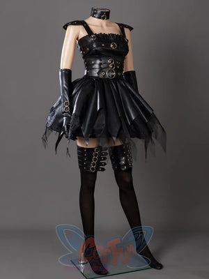 HORROR BISHOUJO Edward Scissorhands cosplay costume sets ruffled corset bodice over asymmetric layered skirt with.