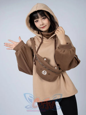Winter Bear Detachable Bag Fake Two-Piece Fleece Hoodie Mp006068 Sold Out! Sweatshirt