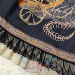 Gorgeous Gothic Lolita Drawstring Slim Skirt - cosfun