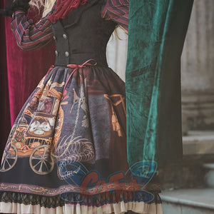 Gorgeous Gothic Lolita Drawstring Slim Skirt - cosfun