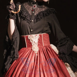 Elizabeth Elegant and Vintage Lolita Long Sleeve Shirt - cosfun