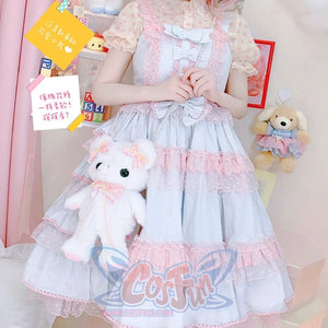 Lovely Lolita Bear Crossbody Bag White