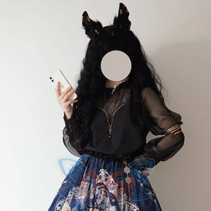 Egypt Style Embroidered Lolita Long Sleeve Shirt - cosfun