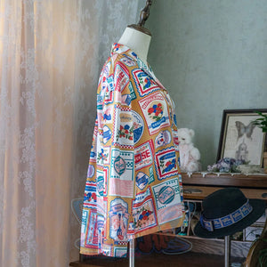 American Style Vintage Daily Lolita Printed Shirt - cosfun