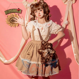 Lovely Lolita Lazy Bear Crossbody Bag Bear Doll Bag