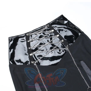 Spice Girl High Waist Lace Up Long Skirt S22909