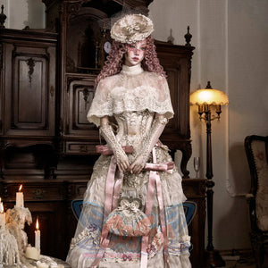 Rococo Duchess Vintage Lace Short Capelet Top Cape