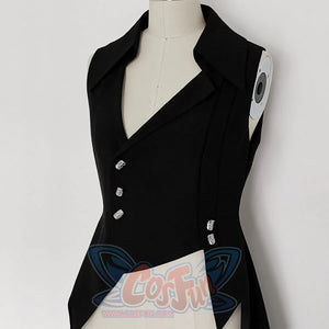 PRE-SALE Medieval Vintage Little Prince Irregular Long Vest S22494 S / Woman / Black