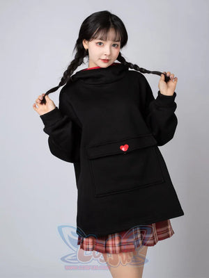 Original Oversized Black Bat Hooded Sweatshirt N00716 Sweatshirt