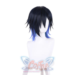 NIJISANJI Virtual YouTuber Yugo Asuma Cosplay Wig C01119 Navy and blue Costumes