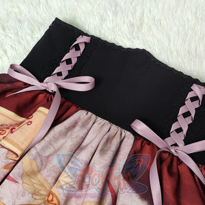 Gorgeous Gothic Lolita Drawstring Slim Skirt - cosfun