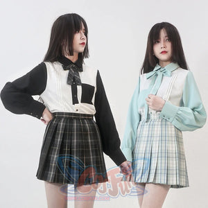 Devil Wants To Hug Comics Embroidered Color Blocking Shirt