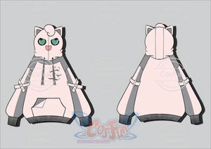 Cosfun Original Dreamy Melody Pink Cosplay Full Zip Hoodie A00007 Sweatshirt