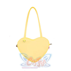 Lovely Large Size Heart-shaped Shoulder Bag S22932 Yellow