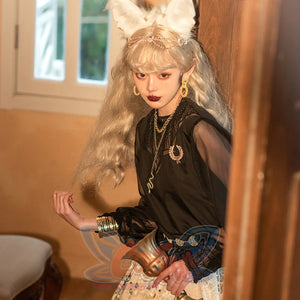 Egypt Style Embroidered Lolita Long Sleeve Shirt - cosfun