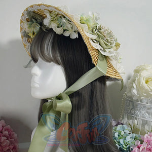 Original Elegant And Classic Lolita Flowers Straw Hat