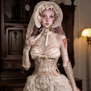 Rococo Duchess Elegant Boned Corset Waist-Cinching Top