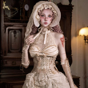 Rococo Duchess Elegant Boned Corset Waist-Cinching Top