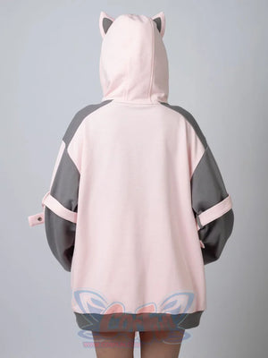 Cosfun Original Dreamy Melody Pink Cosplay Full Zip Hoodie A00007 Sweatshirt