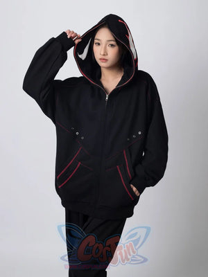 Cosfun Original Black Red Cosplay Hoodie Jacket A00005 Sweatshirt