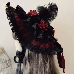 Original Gorgeous Lolita Wide Brim Lace Hat