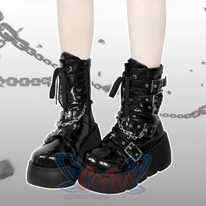 Original Spice Girl Lolita Round Toe Short Boots S22657 - cosfun