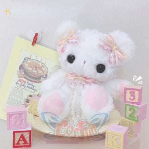 Lovely Lolita Bear Crossbody Bag White