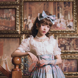 The Poem of Roses Elegant Lolita Short Sleeve Shirt - cosfun