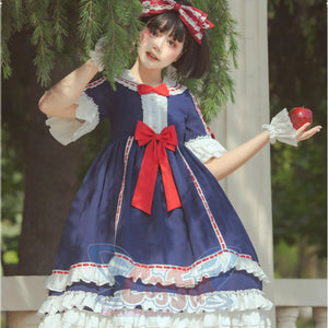Royal Gorgeous High Waist Lolita Short Sleeve Dress