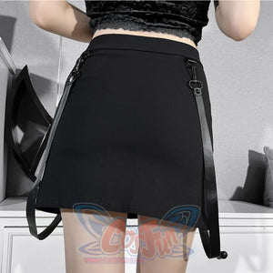 Sexy Package Hip High Waist Split Short Skirt