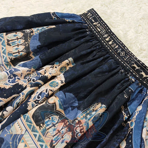 Egypt Style Simple Daily Lolita Printed Long Skirt