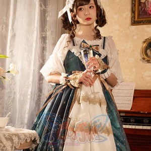 Royal Vintage and Elegant Lolita Long Jumper Skirt