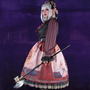 Gorgeous Gothic Lolita Drawstring Slim Skirt - cosfun