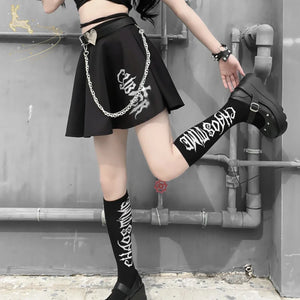 Harajuku Gothic Hot Girl High Waist A-line Skirt S22365 Skirt / S