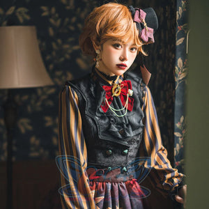 Vintage Slim Lolita Double-breasted Vest - cosfun