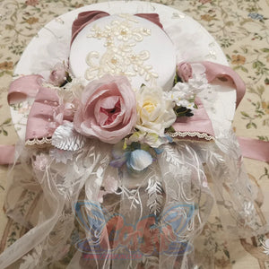 Elizabeth Elegant Lolita Flat Hat and Bowknot Drag Flat Hat