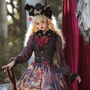 Vintage Gothic Lolita Stripe Long Sleeve Shirt