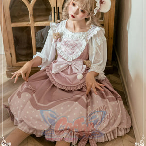Lovely Dot Princess Lolita Bud Jumper Skirt - cosfun