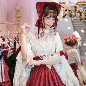 Elizabeth Elegant and Vintage Lolita Long Sleeve Shirt - cosfun