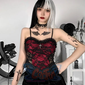 Cool And Sexy Hollow Out Lace Spaghetti Strap