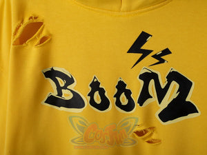 Cosfun Original Cute Electric Critter Yellow Grunge Cosplay Full Zip Hoodie A00006 Sweatshirt