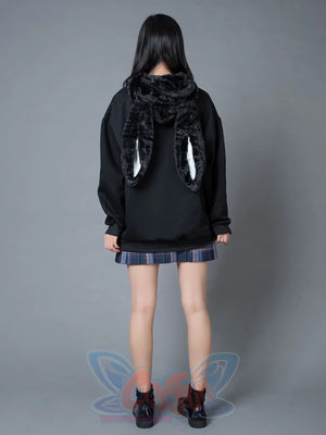 Rabbit Ears Oversize Brushed Hoodie Mp005871 Sweatshirt