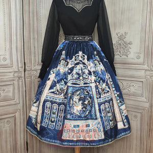Egypt Style Simple Daily Lolita Printed Long Skirt