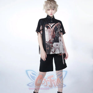 Summer Prince Lolita Printed Loose Short-sleeved Shirt