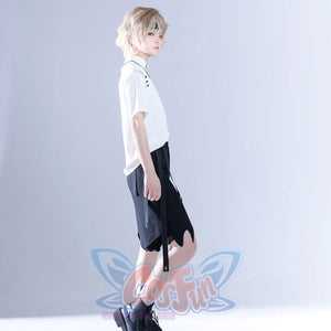 Summer Embroidered Slim Short-sleeved Top