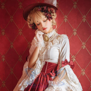 Elizabeth Elegant and Vintage Lolita Long Sleeve Shirt - cosfun