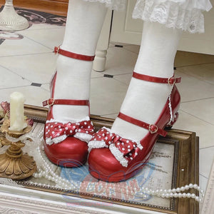 Sweet Middle-heeled Round Toe Lolita Shoes