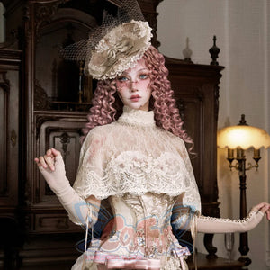 Rococo Duchess Summer Elegant Bunny Ear Dome Hat