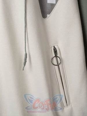 Close-up of gorilla Full Zip Hoodie front zipper detail showing quality hardware and smooth operation