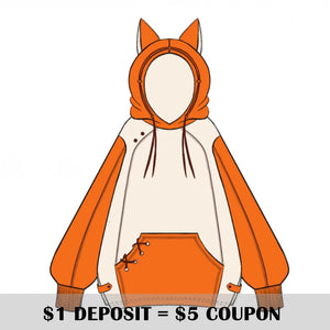 Deposit COSFUN Original Foxy Fashion Fox Hoodie $1 Costumes